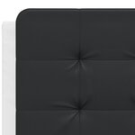 vidaXL Lit avec matelas blanc et noir 140x190 cm similicuir