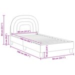 vidaXL Cadre de lit pour enfants avec tête de lit Rose 80 x 160 cm