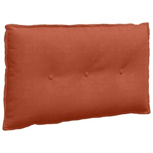 vidaXL Coussin de Dos Rouge orange 80 x 50 cm Tissu en velours côtelé