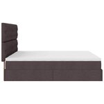 VidaXL Cadre de lit ottoman avec matelas marron foncé 160x200 cm tissu
