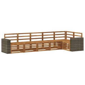 vidaXL Ensemble de canapés d'extérieur 6 pc Naturel Polyester