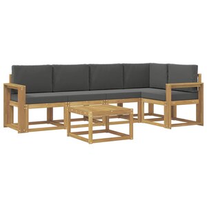 vidaXL Ensemble de canapés d'extérieur 6 pc Blanc et anthracite
