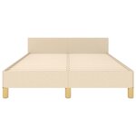 vidaXL Cadre de lit avec tête de lit Crème 120x200 cm Tissu