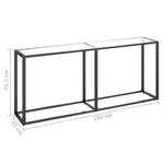 vidaXL Table console Transparent 180x35x75 5 cm Verre trempé