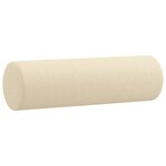 vidaXL Canapé 2 places avec oreillers décoratifs crème 120 cm tissu