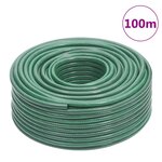 vidaXL Tuyau d'arrosage avec jeu de raccords vert 0 5" 100 m PVC