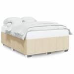 vidaXL Cadre de lit sans matelas crème 160x200 cm tissu
