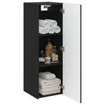 vidaXL Cabinet de Salle de Bain Mural Noir 33 x 34 5 x 100 cm