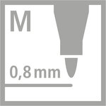 Stylo feutre pointMax pointe moyenne 0.8mm vert feuille STABILO
