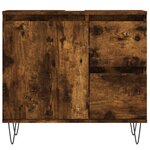 vidaXL Armoire de bain chêne fumé 65x33x60 cm bois d'ingénierie