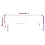 vidaXL Têtes de lit 2 Pièces Gris foncé 80x5x78/88 cm Velours