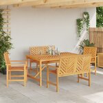 vidaXL Ensemble de salle à manger de jardin en bois d'acacia massif