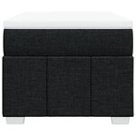 vidaXL Sommier à lattes de lit et matelas Noir 80x200 cm Tissu