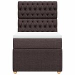 vidaXL Sommier à lattes de lit avec matelas Marron foncé 90x190 cm