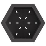 vidaXL Foyer sans fumée hexagonal noir 58x58x51 cm en acier