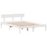 vidaXL Lit bibliothèque sans matelas blanc 140x200 cm bois pin massif