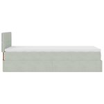 vidaXL Cadre de lit ottoman et matelas gris clair 90x200 cm velours