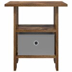 vidaXL Table de chevet Chêne fumé 41 x 40 x 45 cm Bois d'ingénierie