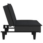 vidaXL Canapé-lit noir tissu