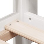 vidaXL Lit superposé avec toit blanc 90x190 cm bois massif de pin