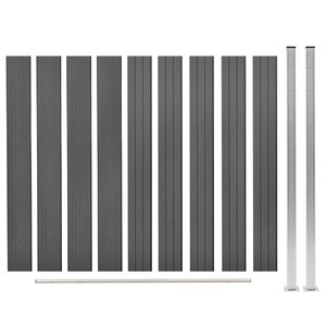 vidaXL Clôture de jardin WPC 180x187 cm Gris