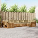 vidaXL Ensemble de canapés d'extérieur 7 Pièces Naturel et Beige