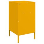 vidaXL Table de chevet jaune moutarde 36x39x68 cm acier laminé à froid