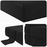 vidaXL Canapé-lit pliable Noir 100 x 80 x 60 cm Tissu