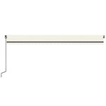 vidaXL Auvent manuel rétractable 600x350 cm Crème