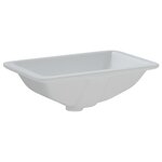 vidaXL Évier de salle de bain blanc rectangulaire céramique