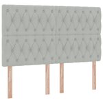 vidaXL Lit avec rangement et LED Gris clair 140 x 200 cm Velours