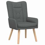 vidaXL fauteuil Gris foncé 63 x 67 x 94 cm Tissu et contreplaqué