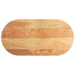 vidaXL Dessus de table 100x50x2 cm bois de chêne massif ovale