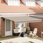 vidaXL Auvent Rétractable Automatique Beige 400x300 cm