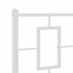 vidaXL Cadre de lit métal avec tête de lit blanc 90x190 cm