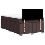 vidaXL Sommier à lattes de lit et matelas marron foncé 120x190cm tissu