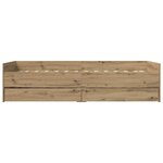 vidaXL Cadre de lit Chêne artisanal 100 x 200 cm Pin massif