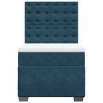 vidaXL Sommier à lattes de lit avec matelas bleu 80x200 cm velours