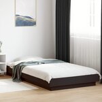vidaXL Cadre de lit avec lumières LED sans matelas noir 90x200 cm