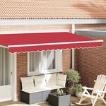 vidaXL Bande de auvent Rouge 3.8 x 0.2 m Toile