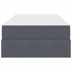 vidaXL Lit avec rangement et matelas Gris foncé 90 x 190 cm Velours