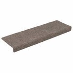 vidaXL Tapis d'escalier autocollants 30 pièces 65 x 21 x 4 cm Beige Bord rectangulaire