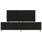vidaXL Cadre de lit avec tête de lit Noir 200 x 200 cm tissu