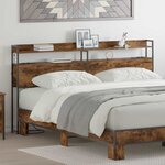 vidaXL Tête de lit de rangement Chêne fumé 180 cm Bois d'ingénierie