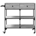 vidaXL Chariot de cuisine sonoma gris 105x42x95 cm bois d'ingénierie