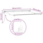 vidaXL Cadre de store rétractable électrique Blanc 3 5 x 2 5 m Acier