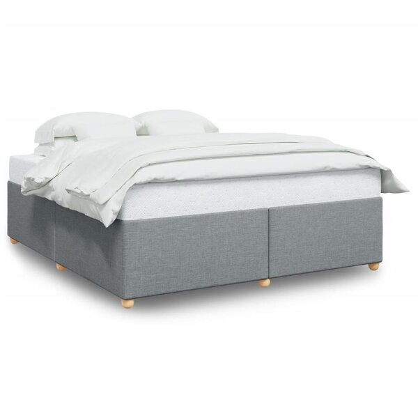 vidaXL Cadre de lit sans matelas gris clair 180x200 cm tissu