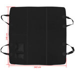 Vidaxl housse de siège auto pour animaux 148 x 142 cm noir