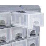 vidaXL Organisateur multi-tiroirs avec 38 tiroirs 52x16x37 5 cm