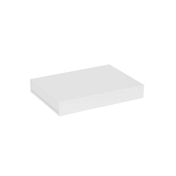 Boîte plate aimantée luxe blanc mat A6